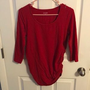 Red Motherhood Maternity 3/4 Length Sleeves
